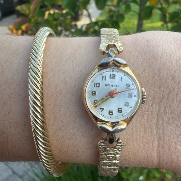 Vtg Helbros Self Wind Gold tone Cocktail Watch 🔥 - Picture 4 of 8